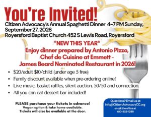 Citizen Advocacy’s Annual Spaghetti Dinner