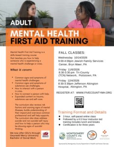 Mental Health First Aid Training- at TCN's Offices